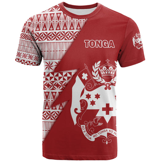 Tonga Custom Personalised T-Shirt Flash Style
