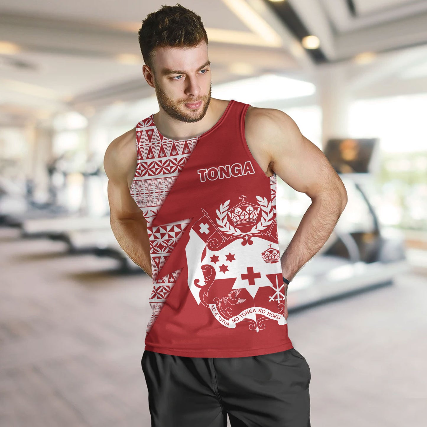 Tonga Custom Personalised Tank Top Flash Style