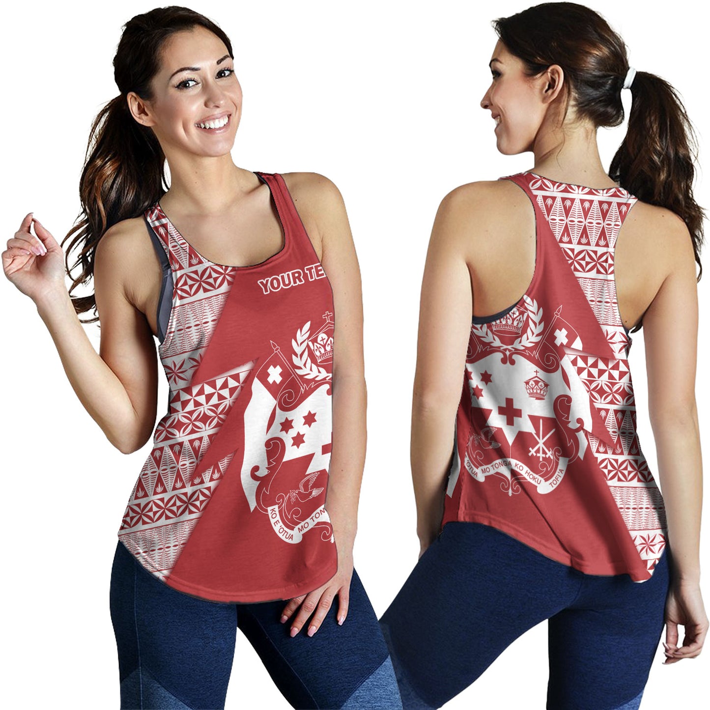 Tonga Custom Personalised Women Tank Flash Style