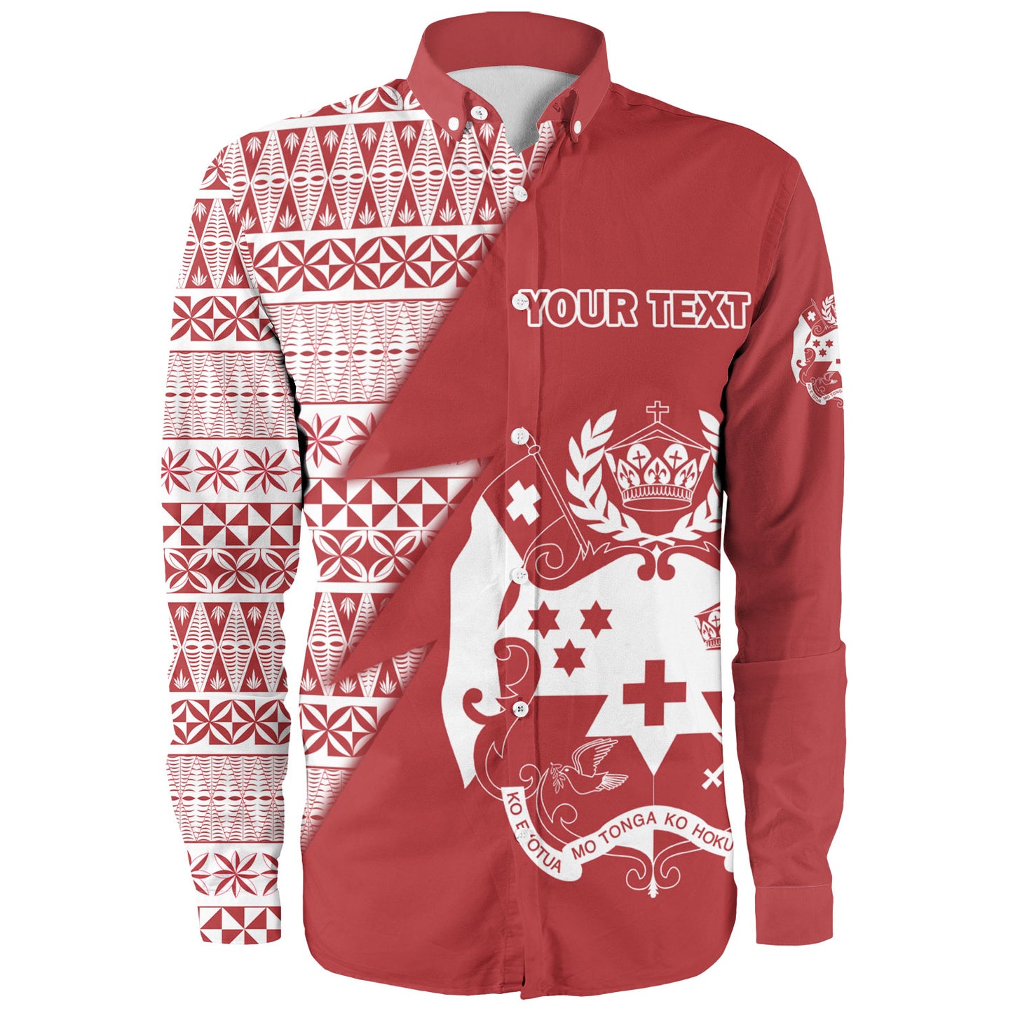 Tonga Custom Personalised Long Sleeve Shirt Flash Style