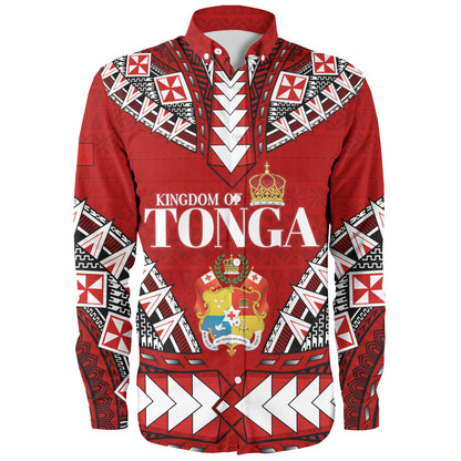Tonga Long Sleeve Shirt Kingdom Of Tonga Tribal Patterns
