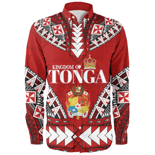 Tonga Long Sleeve Shirt Kingdom Of Tonga Tribal Patterns