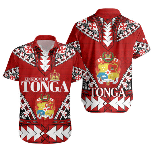 Tonga Short Sleeve Shirt Kingdom Of Tonga Tribal Patterns