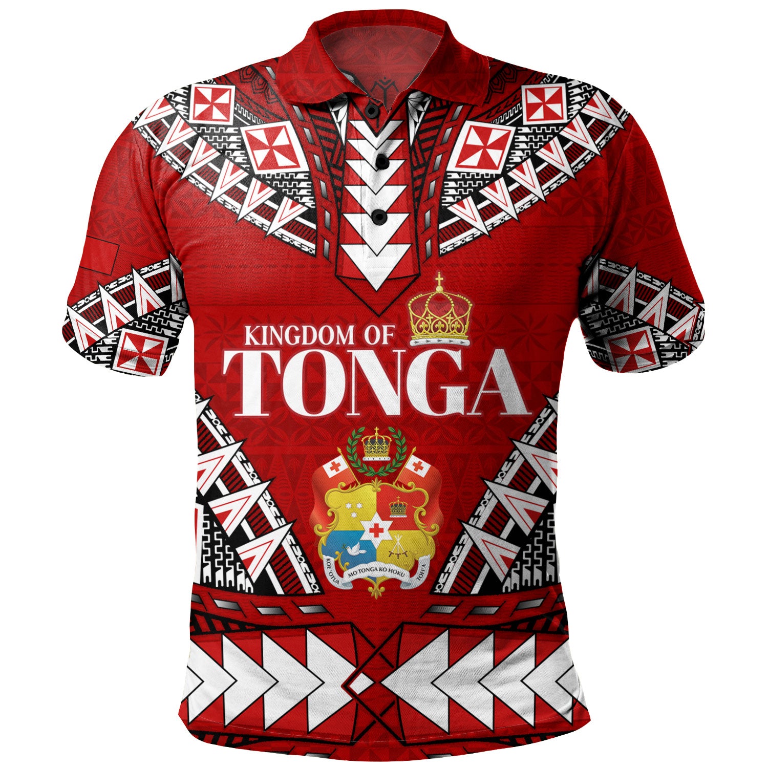 Tonga Polo Shirt Kingdom Of Tonga Tribal Patterns | Polynesian.co