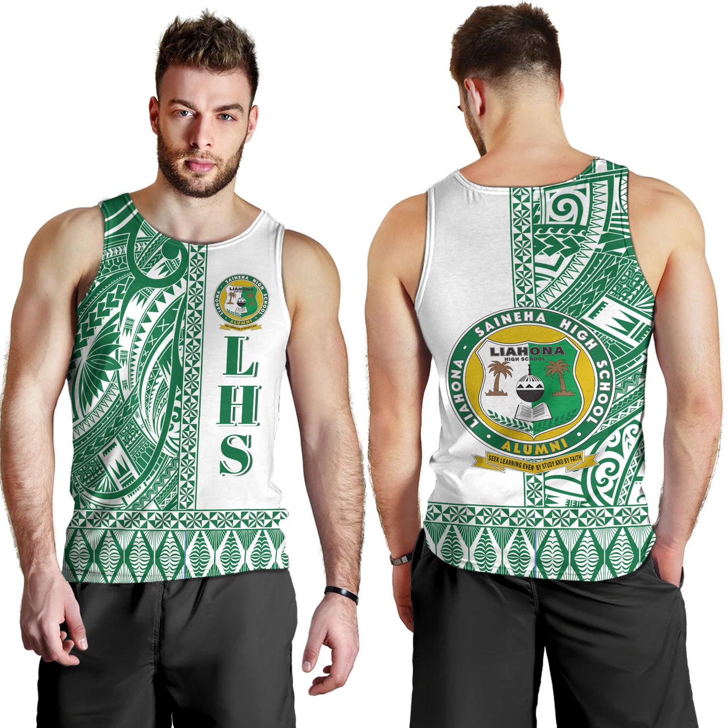 Tonga Custom Personalised Custom Personalised Tank Top Liahona High School Simple Ngatu Patterns