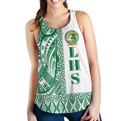 Tonga Custom Personalised Women Tank Liahona High School Simple Ngatu Patterns