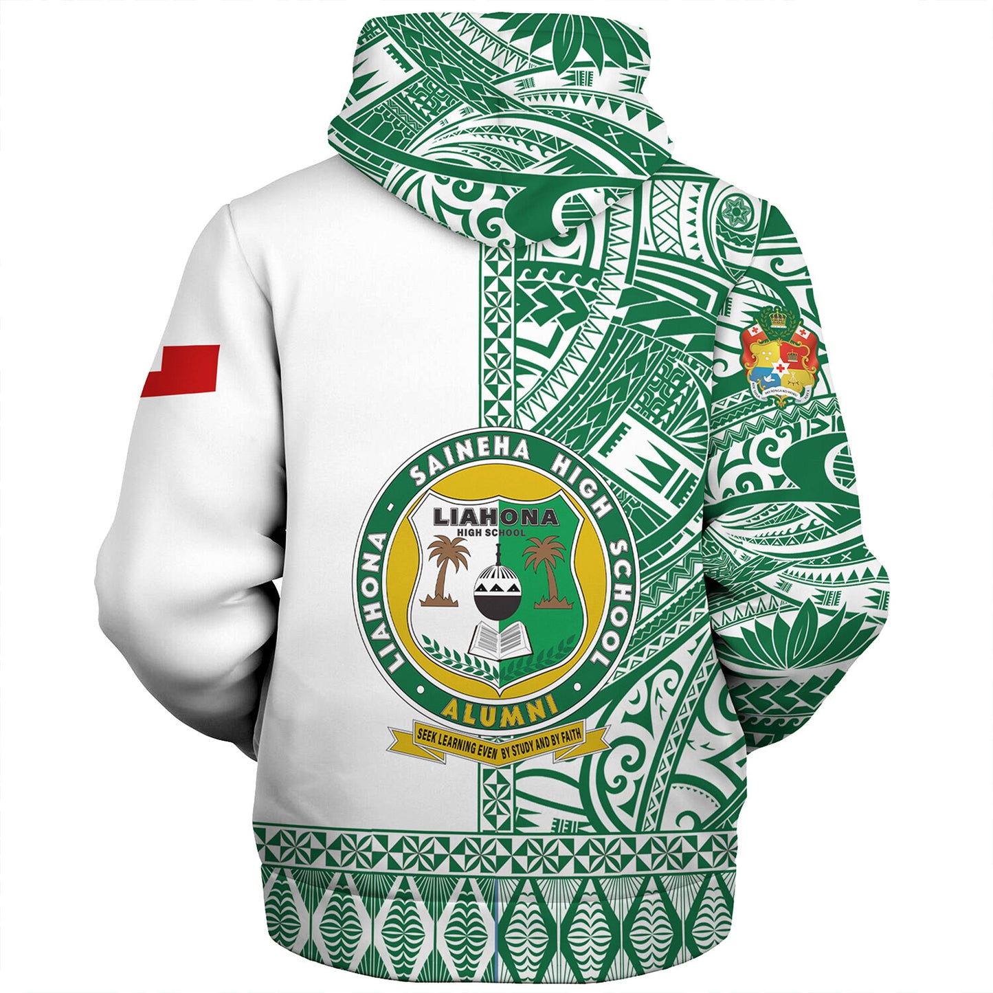Tonga Custom Personalised Sherpa Hoodie Liahona High School Simple Ngatu Patterns
