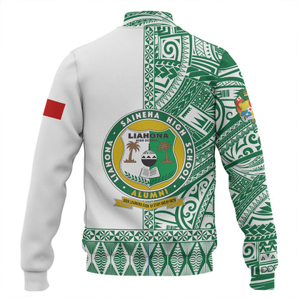 Tonga Custom Personalised Baseball Jacket Liahona High School Simple Ngatu Patterns