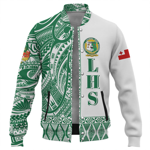 Tonga Custom Personalised Baseball Jacket Liahona High School Simple Ngatu Patterns