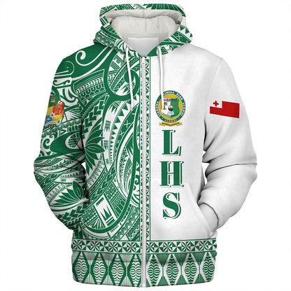 Tonga Custom Personalised Sherpa Hoodie Liahona High School Simple Ngatu Patterns