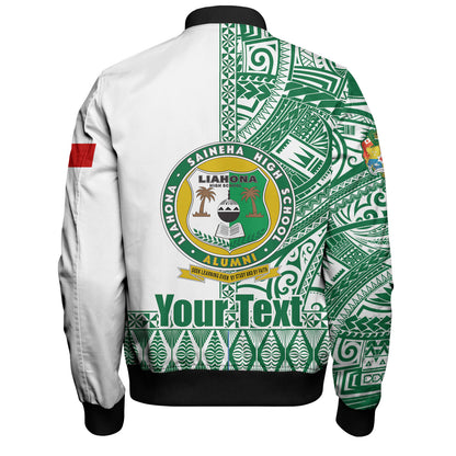 Tonga Custom Personalised Bomber Jacket Liahona High School Simple Ngatu Patterns