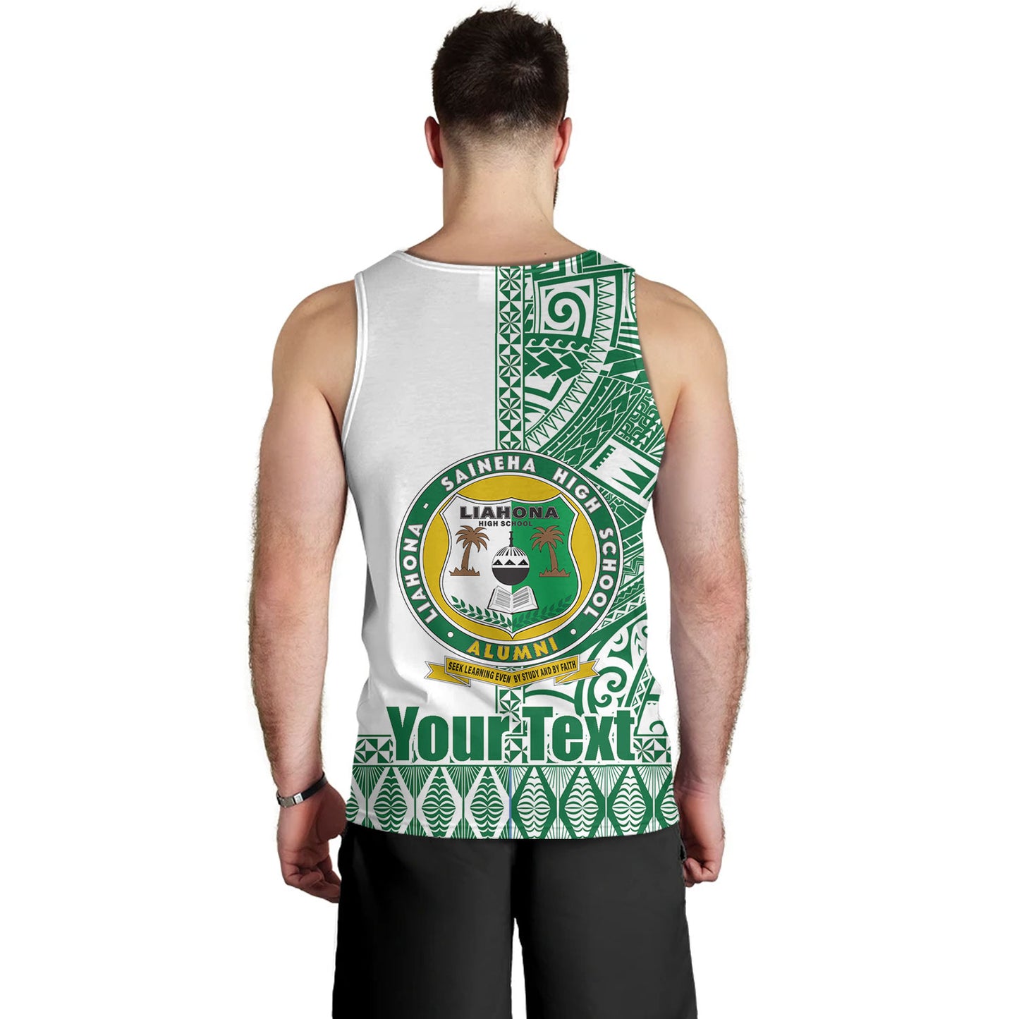 Tonga Custom Personalised Custom Personalised Tank Top Liahona High School Simple Ngatu Patterns