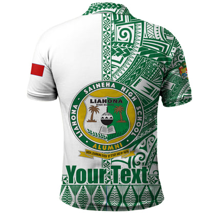 Tonga Custom Personalised Polo Shirt Liahona High School Simple Ngatu Patterns