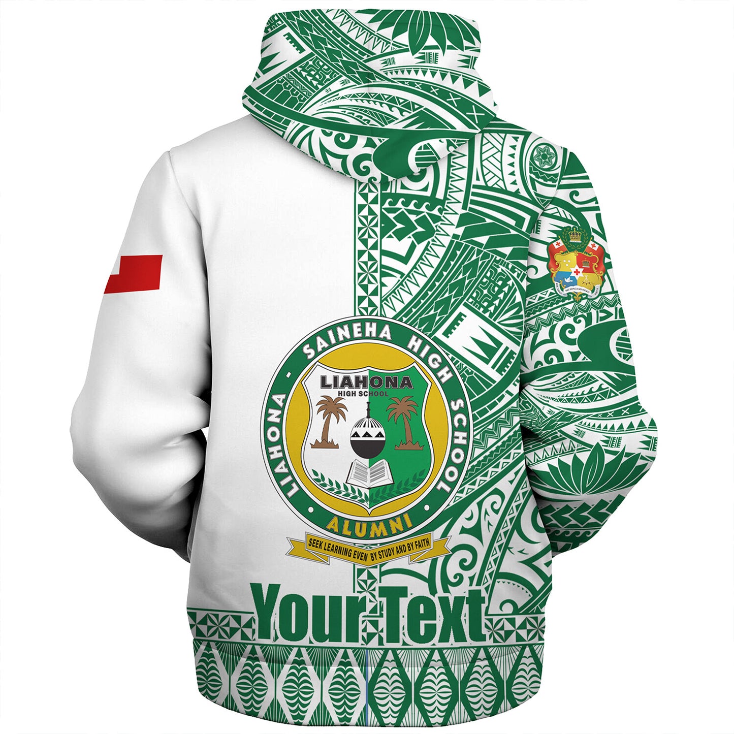 Tonga Custom Personalised Sherpa Hoodie Liahona High School Simple Ngatu Patterns