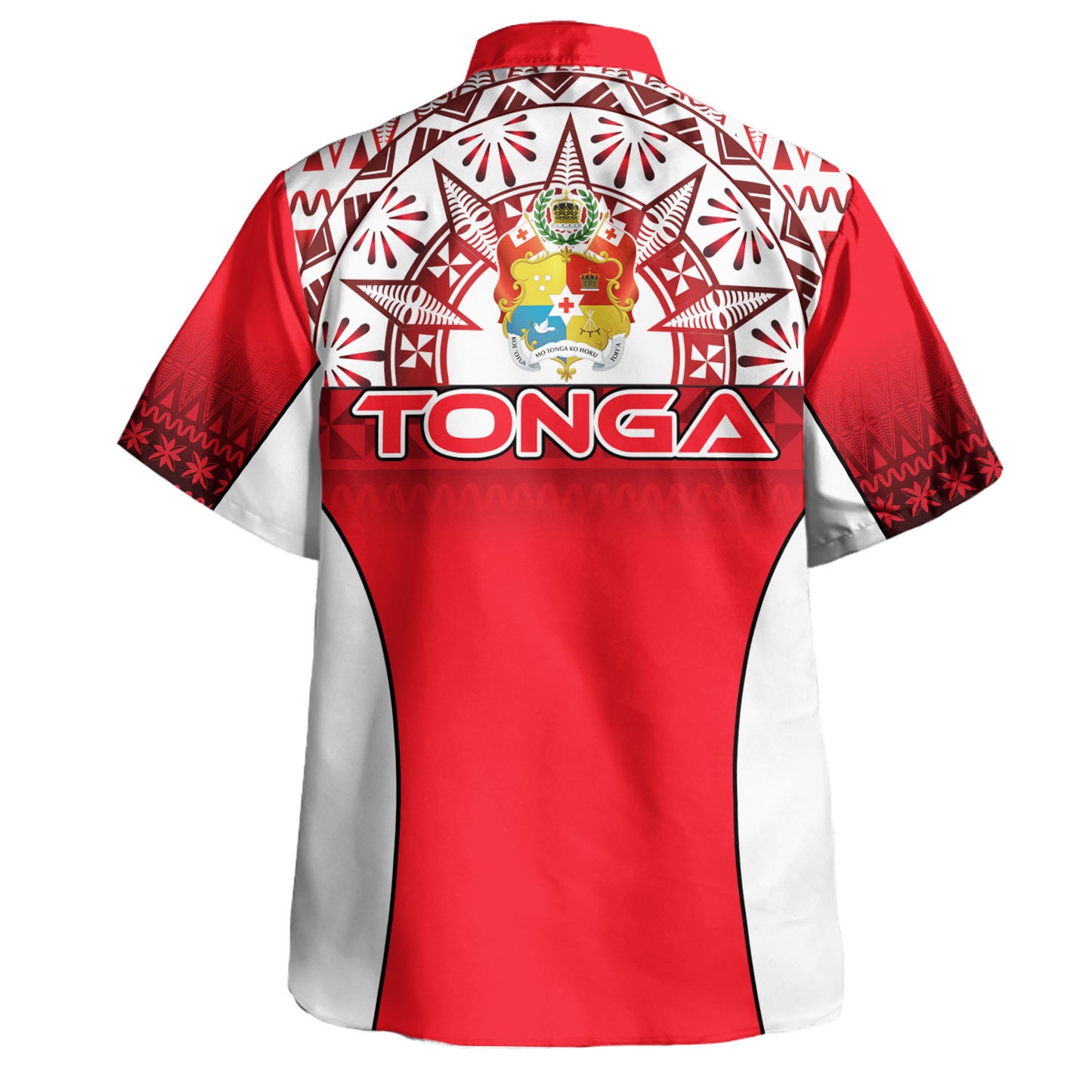 Tonga Custom Personalised Hawaiian Shirt Map Tongan Ngatu Gradient Style
