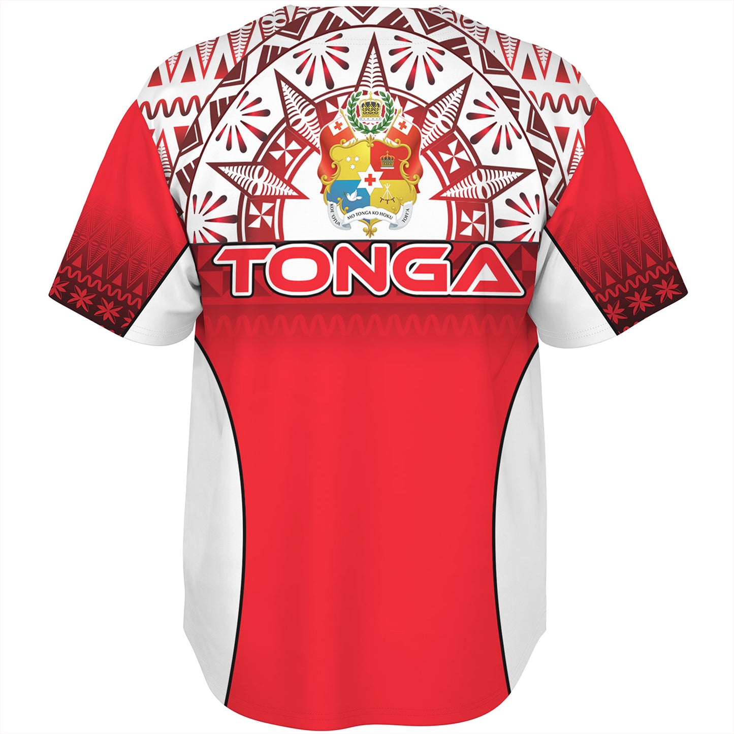 Tonga Custom Personalised Baseball Shirt Map Tongan Ngatu Gradient Style