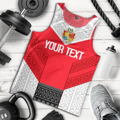 Tonga Custom Personalised Tank Top Mate Ma'a Tonga Ngatu Patterns