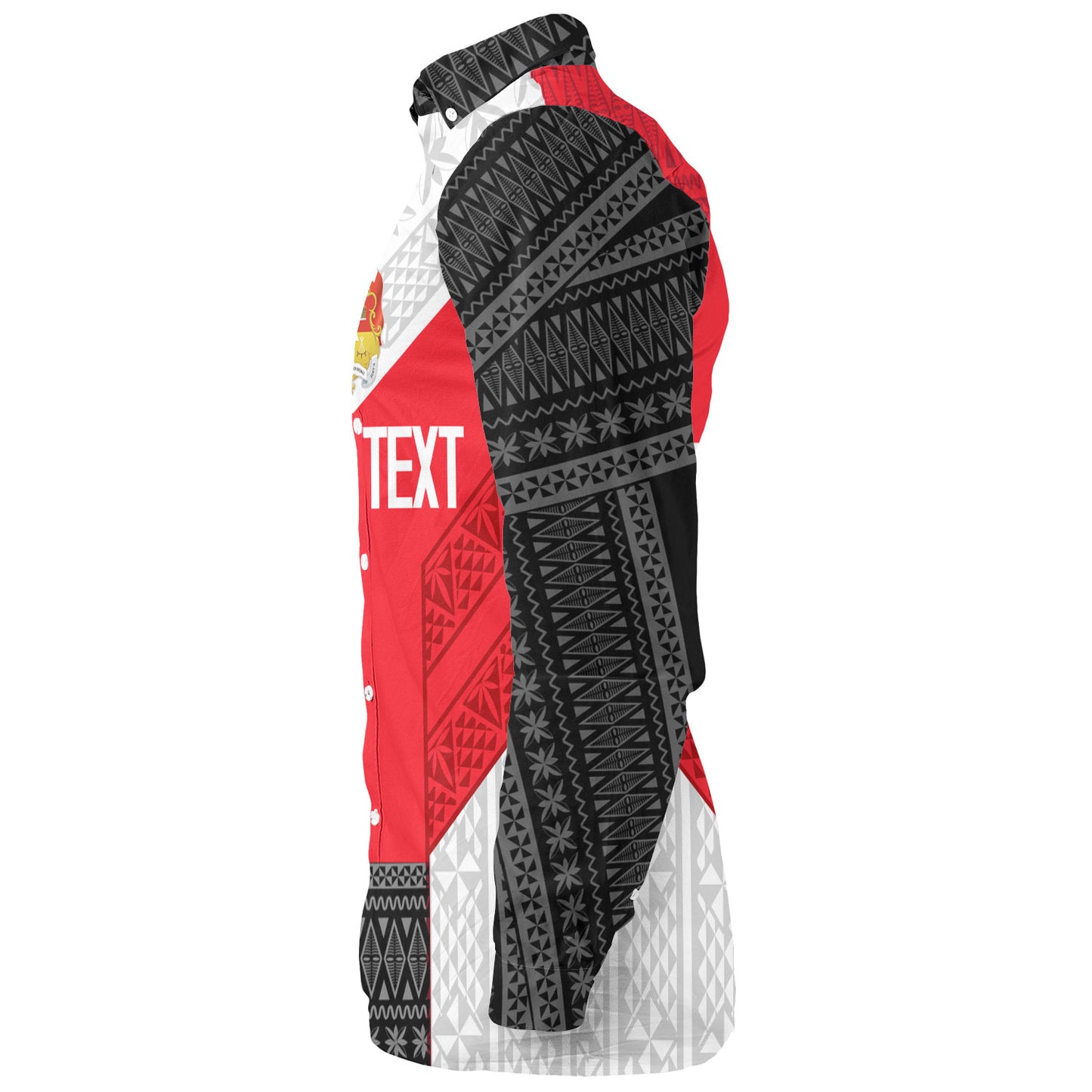 Tonga Custom Personalised Long Sleeve Shirt Mate Ma'a Tonga Ngatu Patterns