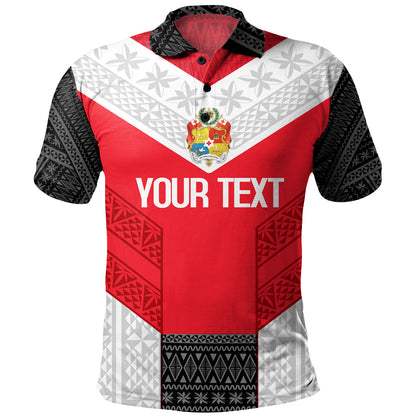 Tonga Custom Personalised Polo Shirt Mate Ma'a Tonga Ngatu Patterns