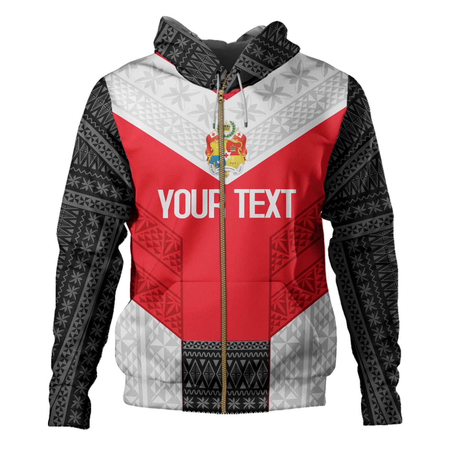 Tonga Custom Personalised Hoodie Mate Ma'a Tonga Ngatu Patterns