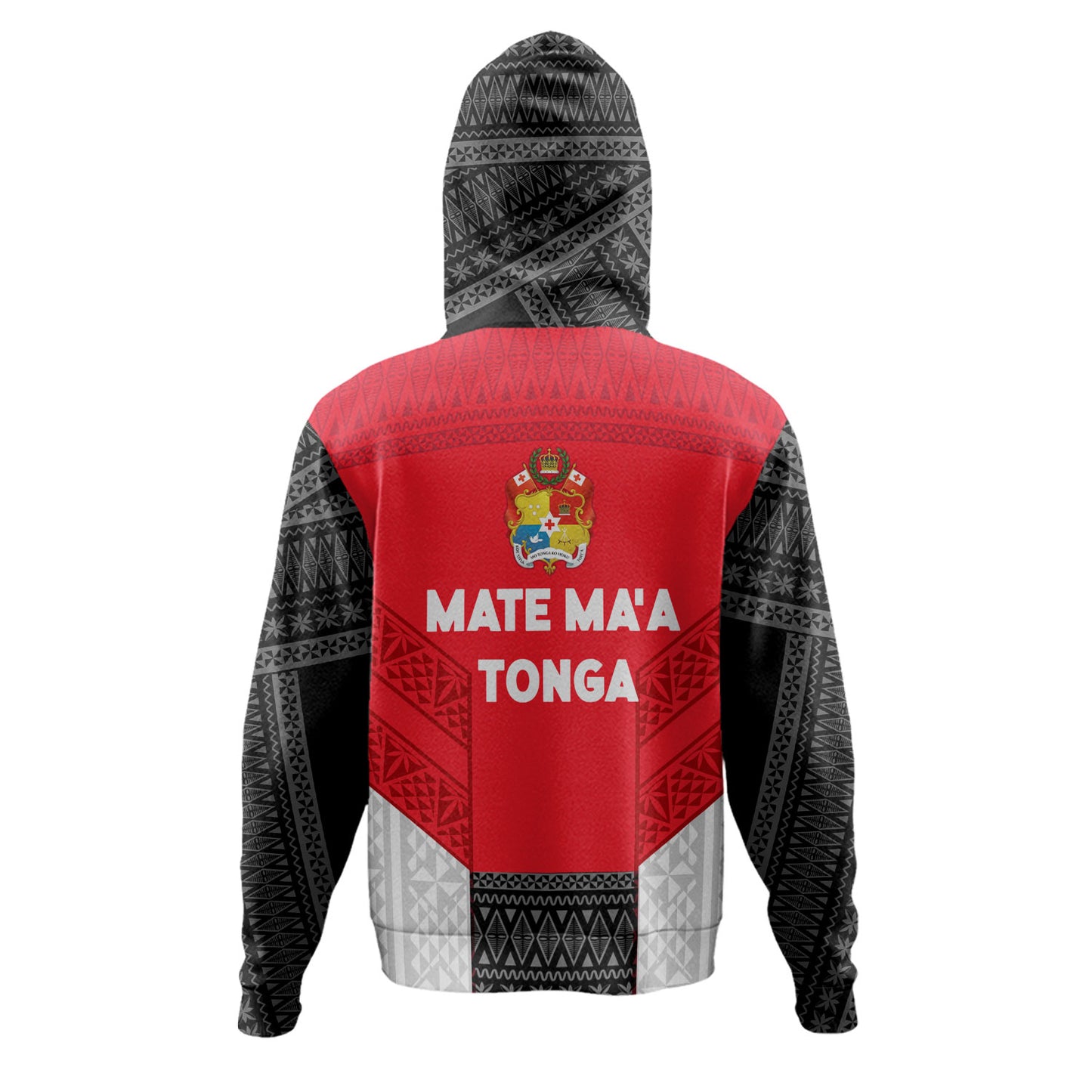 Tonga Custom Personalised Hoodie Mate Ma'a Tonga Ngatu Patterns