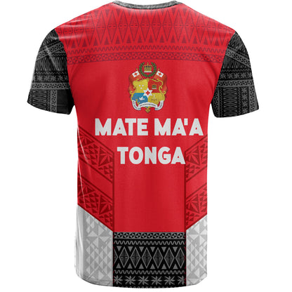 Tonga Custom Personalised T-Shirt Mate Ma'a Tonga Ngatu Patterns