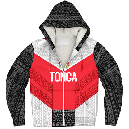 Tonga Custom Personalised Sherpa Hoodie Mate Ma'a Tonga Ngatu Patterns