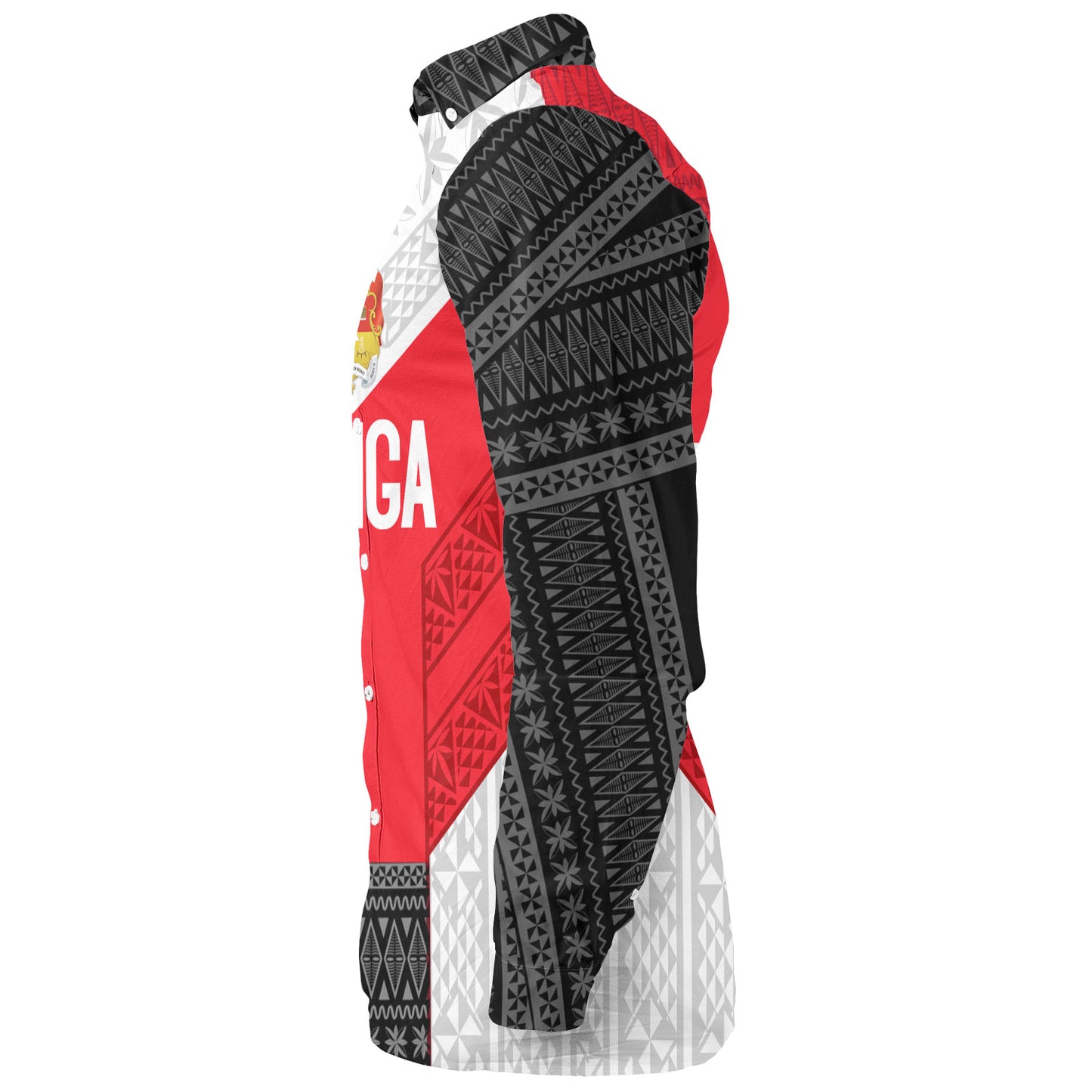 Tonga Custom Personalised Long Sleeve Shirt Mate Ma'a Tonga Ngatu Patterns