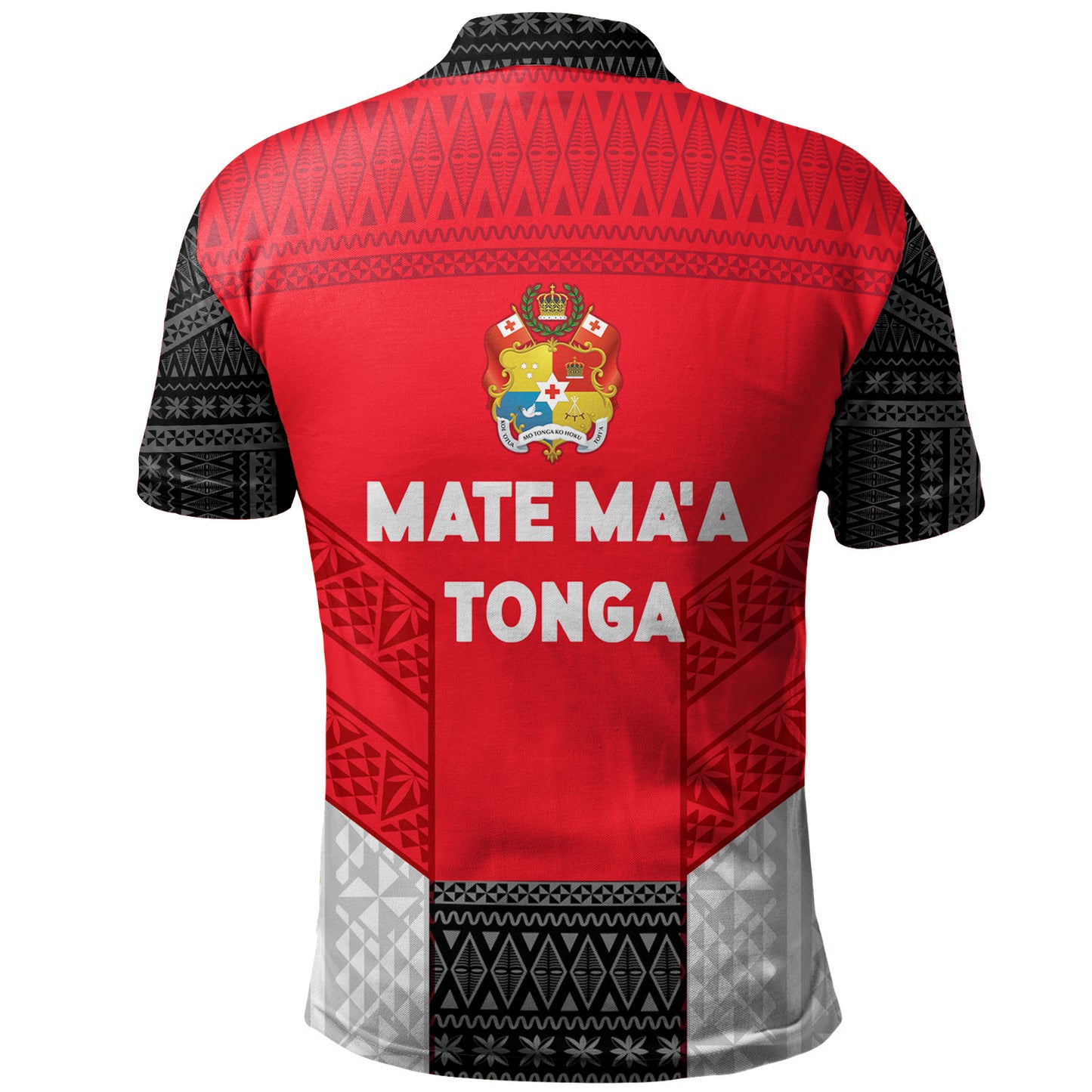 Tonga Custom Personalised Polo Shirt Mate Ma'a Tonga Ngatu Patterns