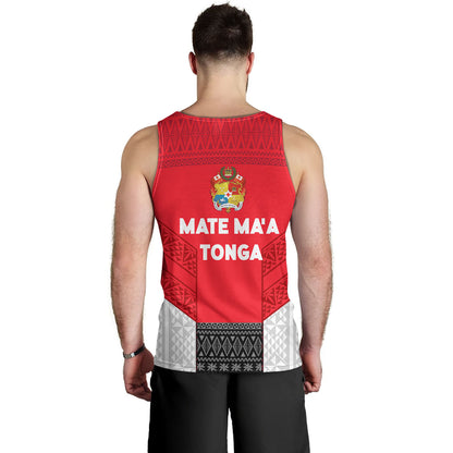 Tonga Custom Personalised Tank Top Mate Ma'a Tonga Ngatu Patterns