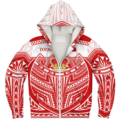 Tonga Sherpa Hoodie Seal Tribal Flag Color Design