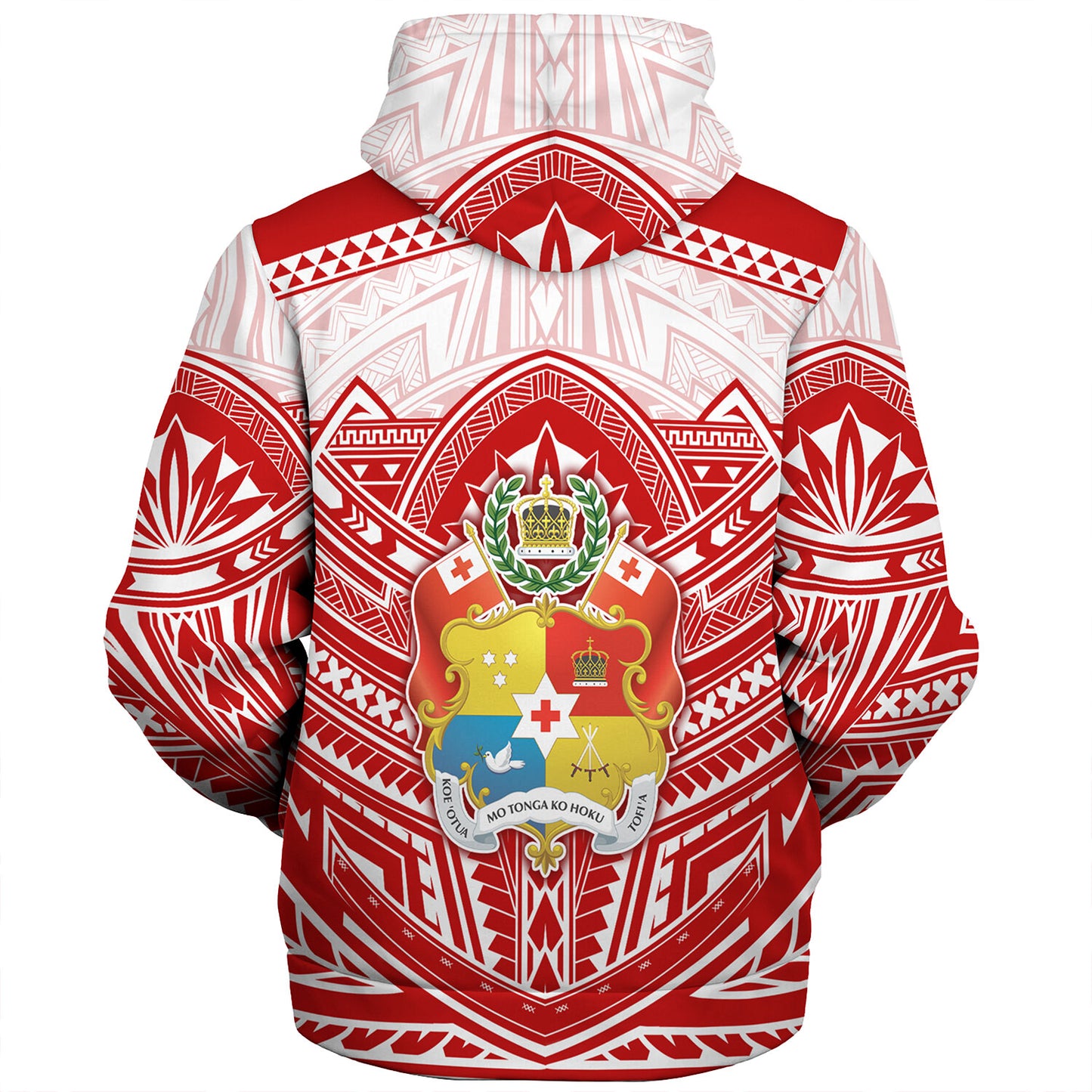 Tonga Sherpa Hoodie Seal Tribal Flag Color Design