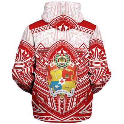 Tonga Sherpa Hoodie Seal Tribal Flag Color Design