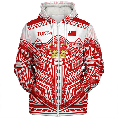 Tonga Sherpa Hoodie Seal Tribal Flag Color Design