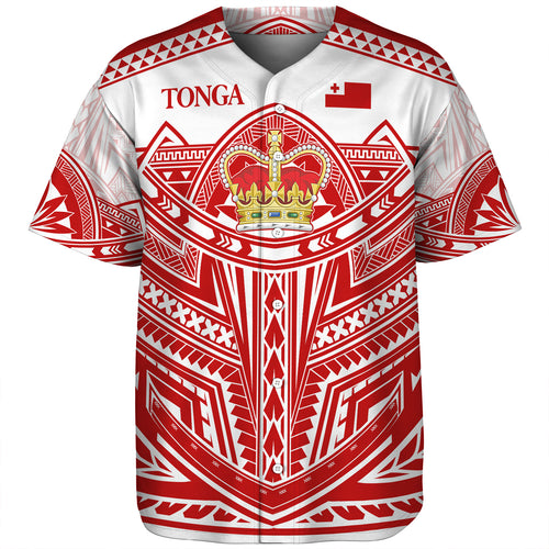 Tonga Baseball Shirt Seal Tribal Flag Color Design