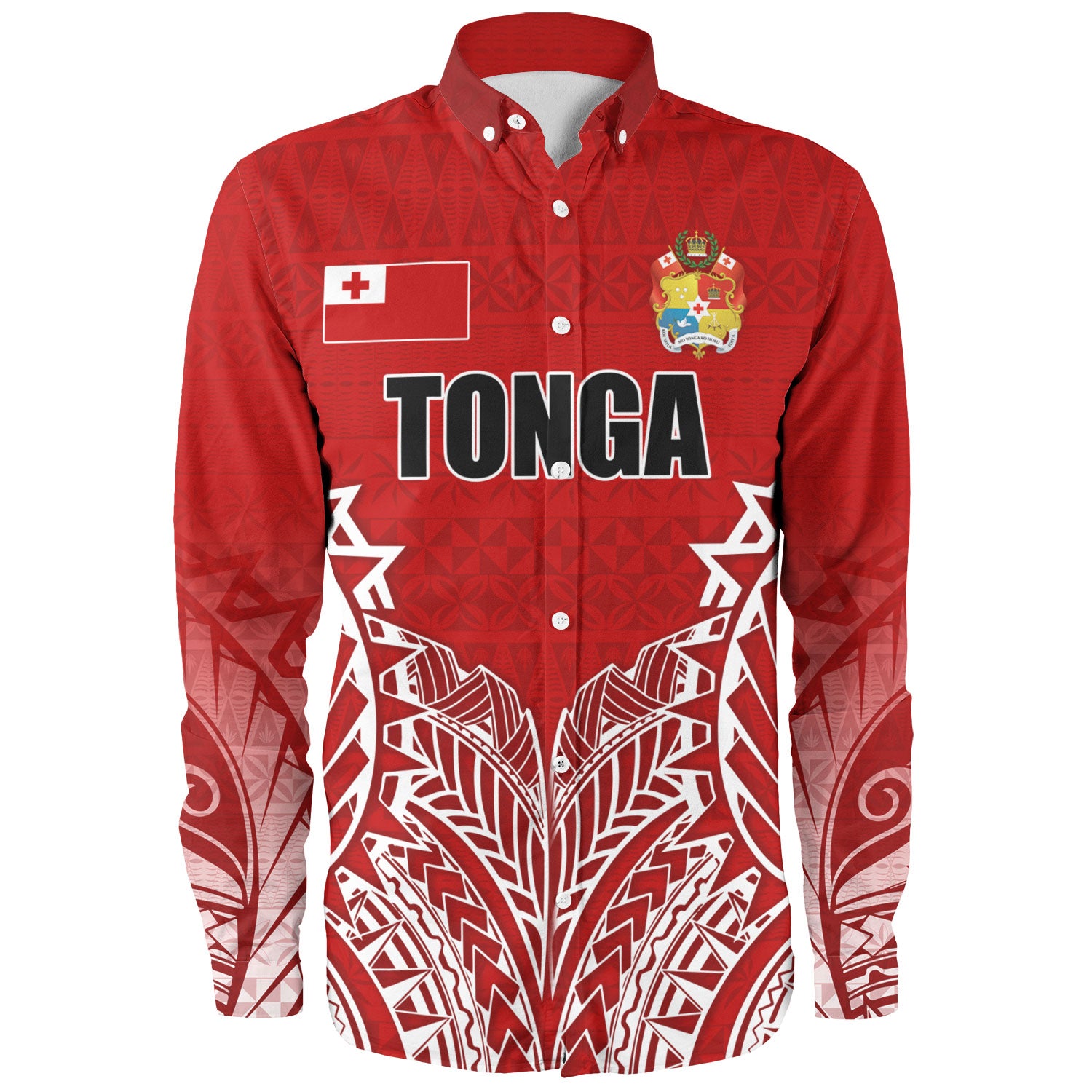 Tonga Custom Personalised Long Sleeve Shirt Seal With Flag Style