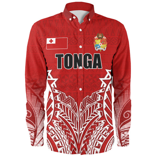 Tonga Custom Personalised Long Sleeve Shirt Seal With Flag Style