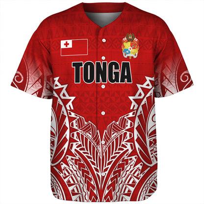 Tonga Custom Personalised  Baseball Shirt Seal With Flag Style