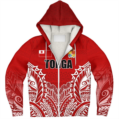 Tonga Custom Personalised Sherpa Hoodie Seal With Flag Style