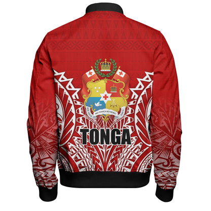 Tonga Custom Personalised Bomber Jacket Seal With Flag Style