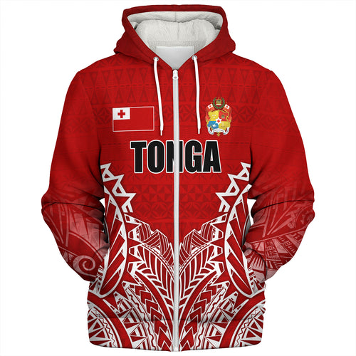 Tonga Custom Personalised Sherpa Hoodie Seal With Flag Style