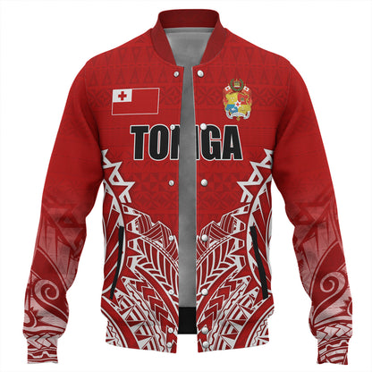 Tonga Custom Personalised Baseball Jacket Seal With Flag Style