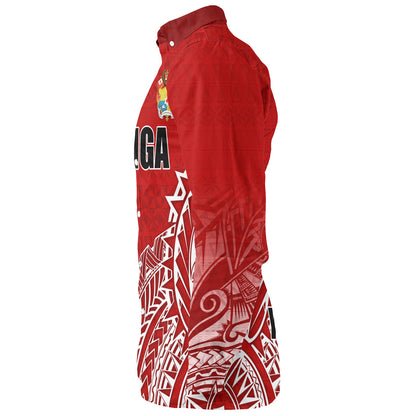 Tonga Custom Personalised Long Sleeve Shirt Seal With Flag Style