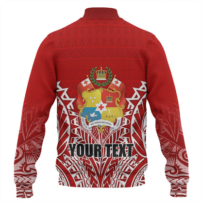 Tonga Custom Personalised Baseball Jacket Seal With Flag Style