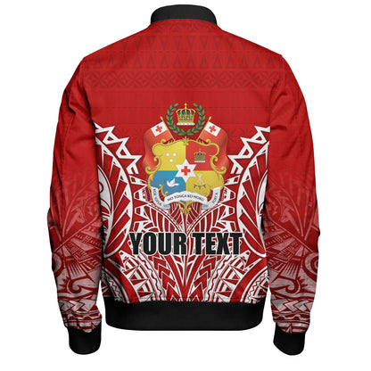 Tonga Custom Personalised Bomber Jacket Seal With Flag Style