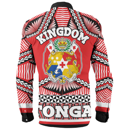 Tonga Long Sleeve Shirt Tonga Kingdom Tongan Ngatu Style