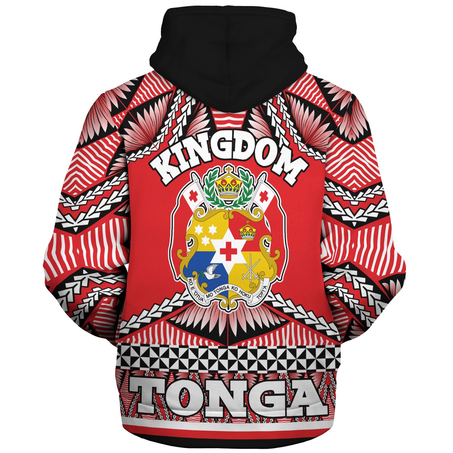 Tonga Sherpa Hoodie Tonga Kingdom Tongan Ngatu Style