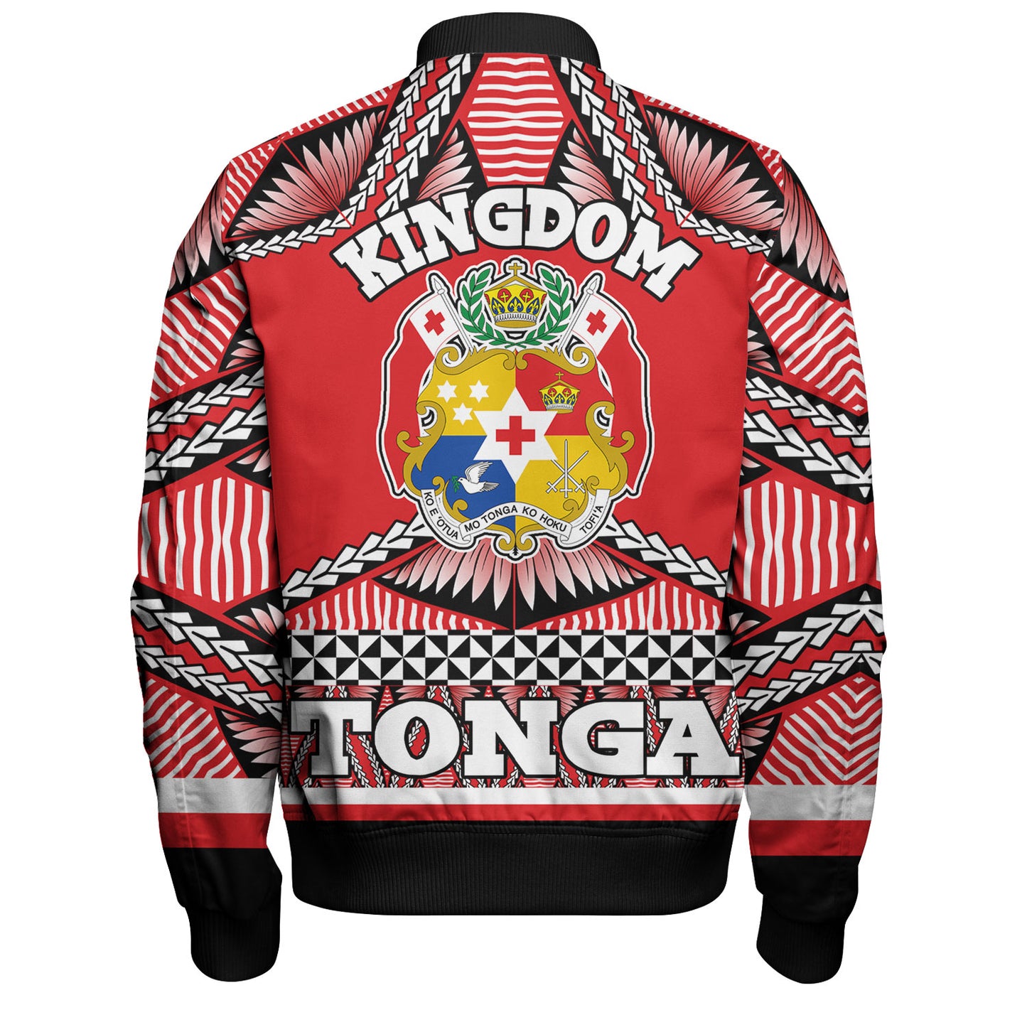 Tonga Bomber Jacket Tonga Kingdom Tongan Ngatu Style