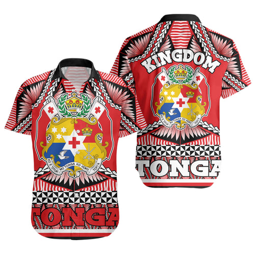 Tonga Short Sleeve Shirt Tonga Kingdom Tongan Ngatu Style