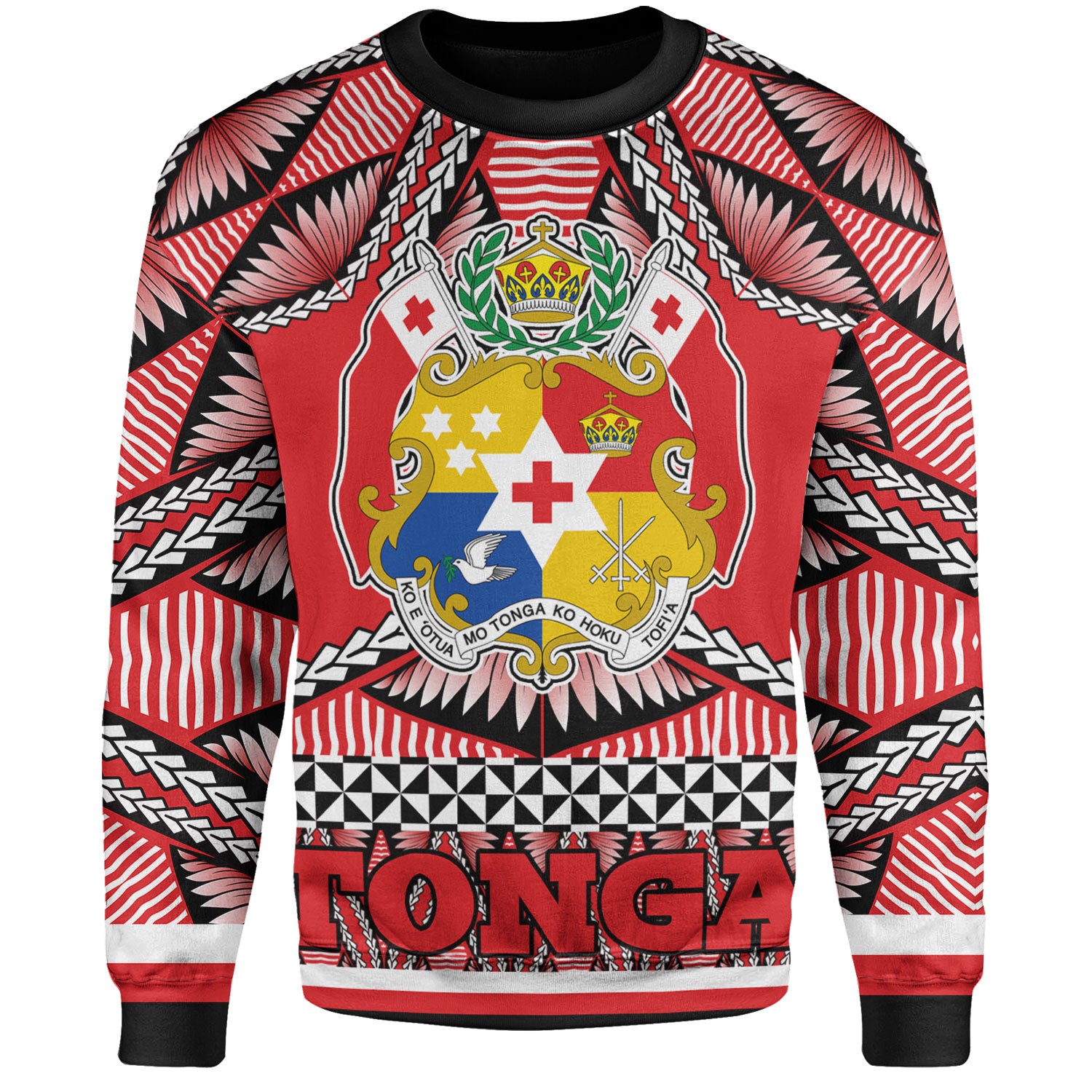 Tonga Sweatshirt Tonga Kingdom Tongan Ngatu Style